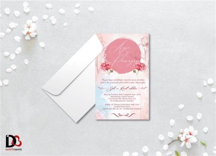 Buklet Beyaz Zarflı Davetiye - BD-0026